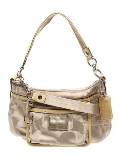 Pre-owned Coach Canvas Shoulder Bag In Yellow