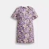 Coach Canvas T-shirt Dress In Regenerative Cotton In Purple
