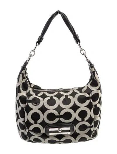 Pre-owned Coach Canvas Top Handle Bag In Black