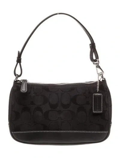 Pre-owned Coach Canvas Top Handle Bag In Black