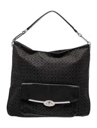 Pre-owned Coach Canvas Top Handle Bag In Black