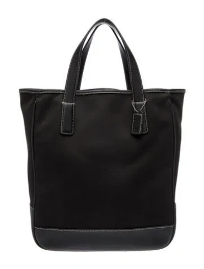 Pre-owned Coach Canvas Top Handle Bag In Black