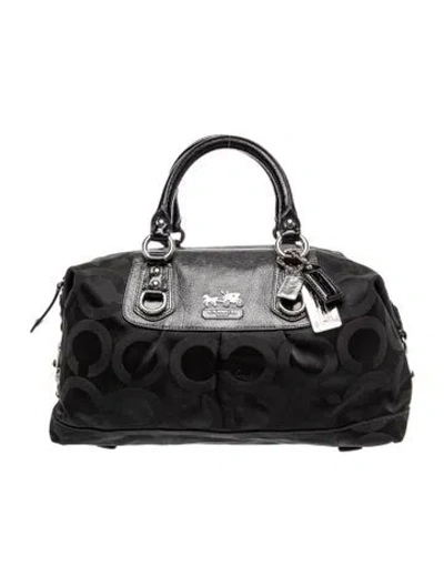 Pre-owned Coach Canvas Top Handle Bag In Black