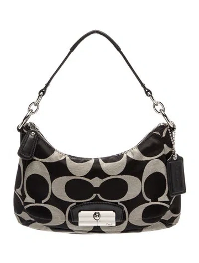 Pre-owned Coach Canvas Top Handle Bag In Black