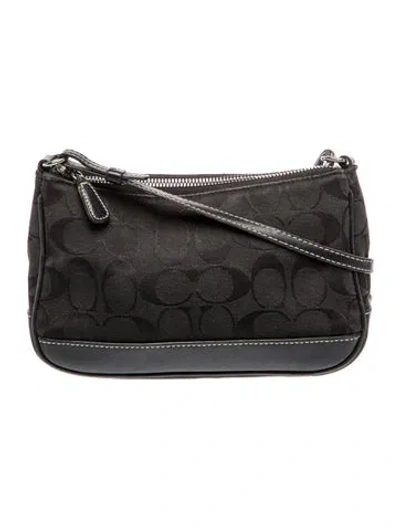 Pre-owned Coach Canvas Top Handle Bag In Black