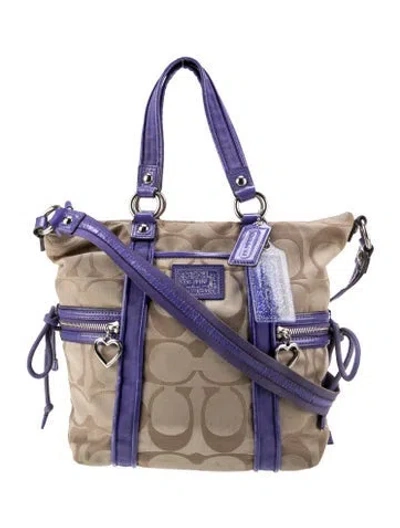 Pre-owned Coach Canvas Top Handle Bag In Brown
