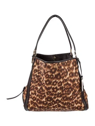 Pre-owned Coach Canvas Top Handle Bag In Brown