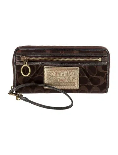 Pre-owned Coach Canvas Top Handle Bag In Brown
