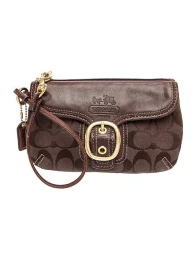 Pre-owned Coach Canvas Top Handle Bag In Brown