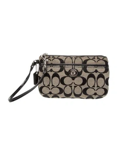 Pre-owned Coach Canvas Top Handle Bag In Brown