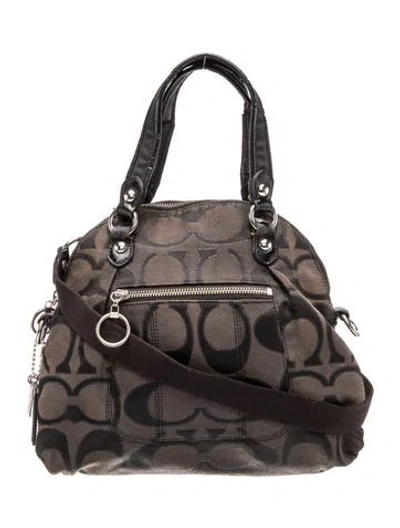 Pre-owned Coach Canvas Top Handle Bag In Brown