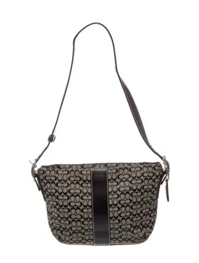 Pre-owned Coach Canvas Top Handle Bag In Gray