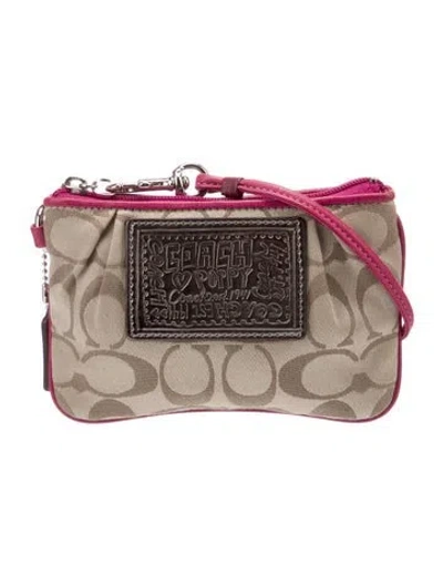 Pre-owned Coach Canvas Top Handle Bag In Multi