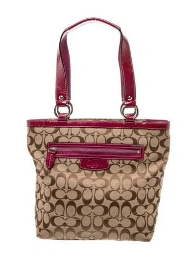 Pre-owned Coach Canvas Top Handle Bag In Multi