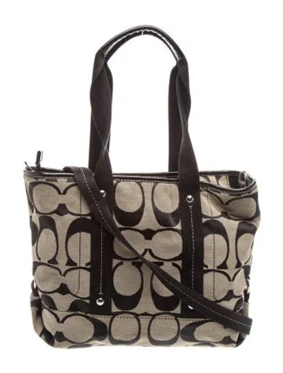Pre-owned Coach Canvas Top Handle Bag In Multi