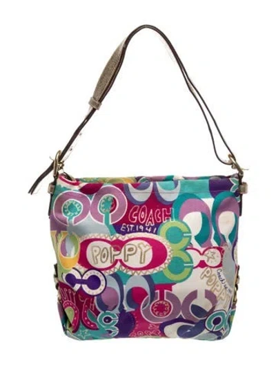 Pre-owned Coach Canvas Top Handle Bag In Multi