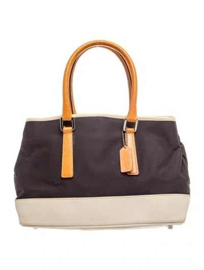 Pre-owned Coach Canvas Top Handle Bag In Multicolor