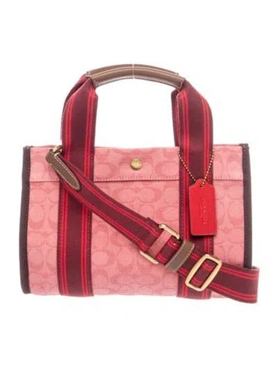 Pre-owned Coach Canvas Top Handle Bag In Multicolor