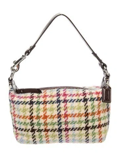 Pre-owned Coach Canvas Top Handle Bag In Neutral