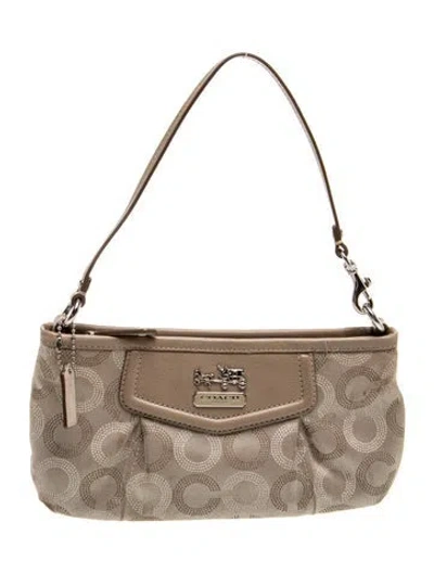 Pre-owned Coach Canvas Top Handle Bag In Neutral