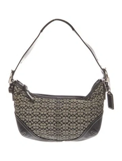 Pre-owned Coach Canvas Top Handle Bag In Neutral