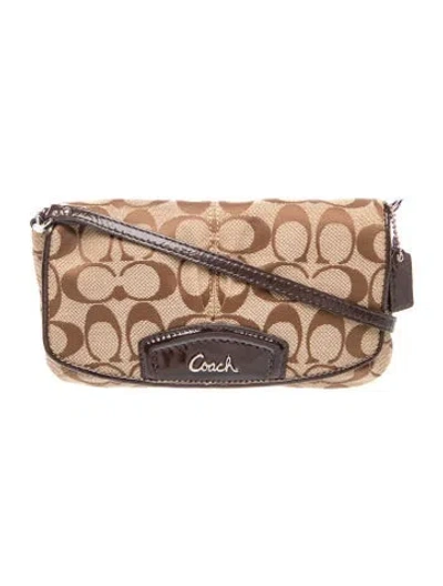 Pre-owned Coach Canvas Top Handle Bag In Neutral