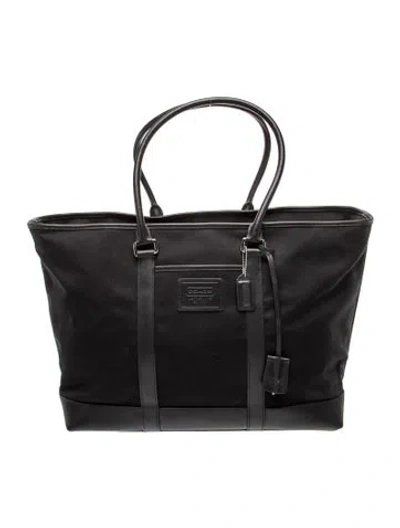 Pre-owned Coach Canvas Tote In Black