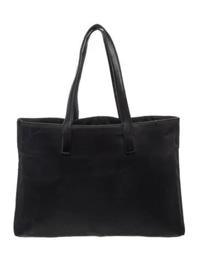 Pre-owned Coach Canvas Tote In Black