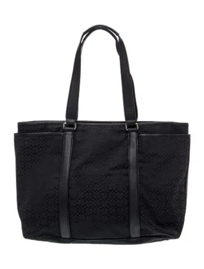 Pre-owned Coach Canvas Tote In Blue