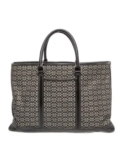 Pre-owned Coach Canvas Tote In Gray