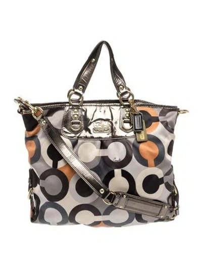Pre-owned Coach Canvas Tote In Gray