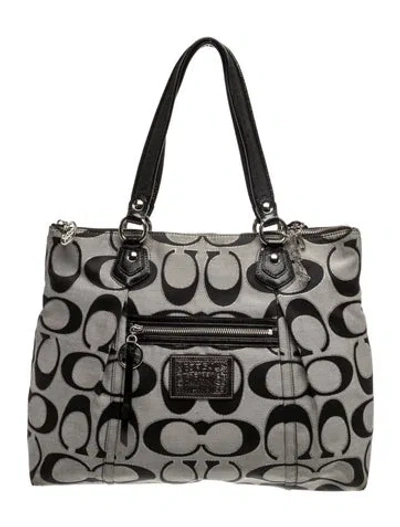 Pre-owned Coach Canvas Tote In Multi