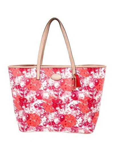 Pre-owned Coach Canvas Tote In Multi