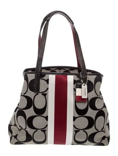 Pre-owned Coach Canvas Tote In Multicolor