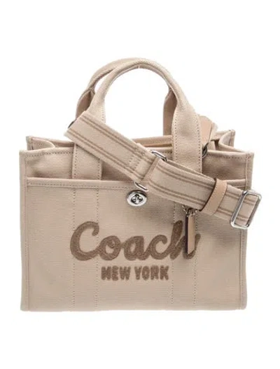Pre-owned Coach Canvas Tote In Neutrals