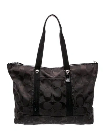 Pre-owned Coach Canvas Weekender Bag In Brown