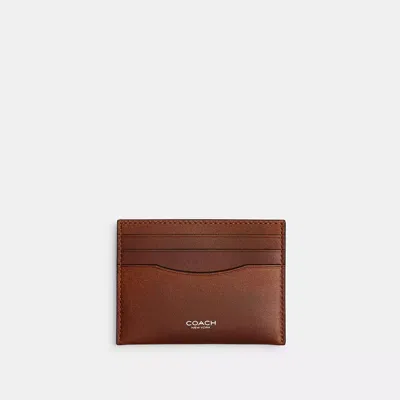 Coach Card Case In Loved Leather