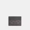 Coach Slim Id Card Case In Signature Canvas In Gray