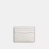 Coach Card Case In Signature Canvas In Chalk/white