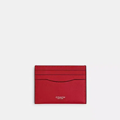 Coach Card Case In Red