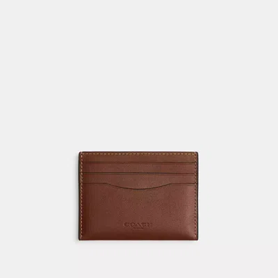 Coach Card Case In Redwood