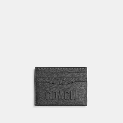 Coach Card Case With  Graphic In Charcoal