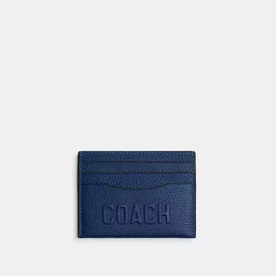 Coach Card Case With  Graphic In Deep Blue