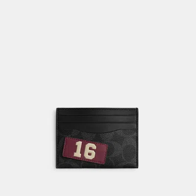 Coach Card Case With Stickers In Black