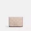 COACH CARD HOLDER WALLET IN BLOCKED SIGNATURE CANVAS