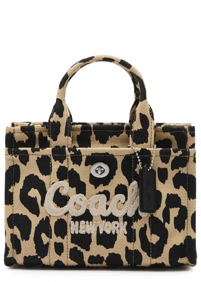Coach Cargo 20 Leopard-print Canvas Tote In Multicolor
