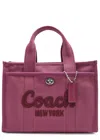 Shop Coach Cargo 26 Logo Canvas Tote In Pink