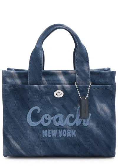 Coach Cargo 26 Logo-embroidered Canvas Tote In Blue