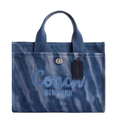 Coach Cargo 26 Tie-dye Tote Bag In Blue