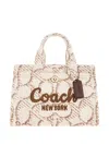 Coach Cargo Tote Bag 26 With Signature Canvas In Neutrals